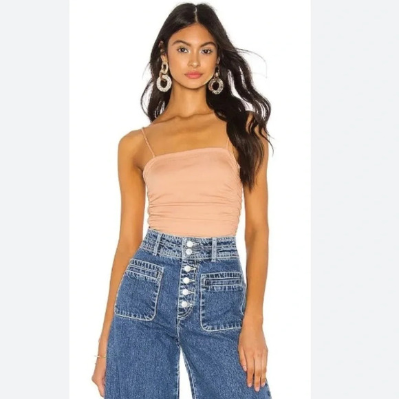 Free‎ People On Your Side Bodysuit Camel Small NWT - Picture 1 of 7